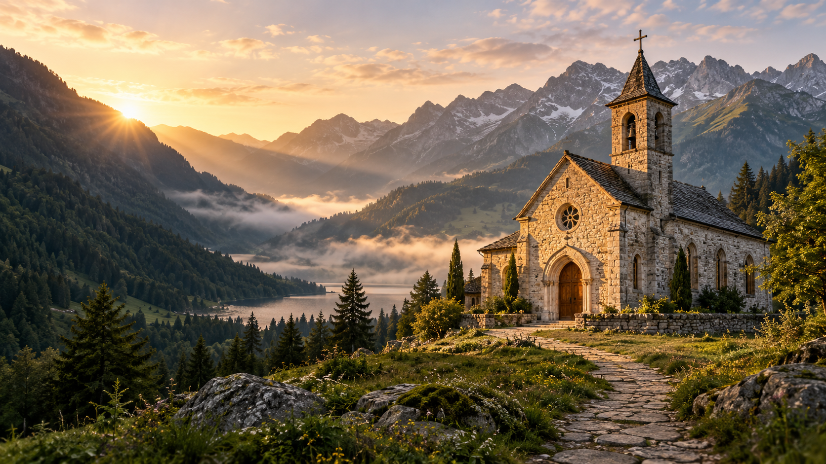 Ejemplo de portada web para una iglesia